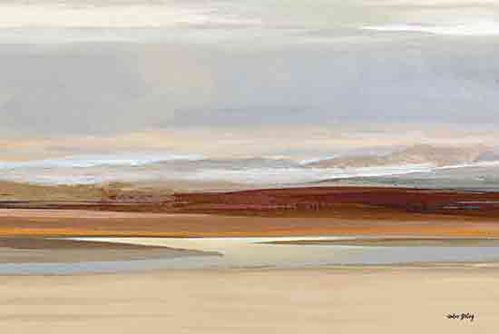 Amber Sterling AS125 - AS125 - Desert Landscape - 18x12 soft pastel landscape, abstract horizon, muted colors, serene sky, impressionist style, open plains, earth tones, tranquil mood from Penny Lane