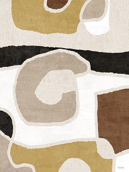 Amber Sterling AS341 - AS341 - In My Dreams I - 12x16 abstract shapes, neutral tones, earth palette, mid-century modern pattern, geometric design, textile texture from Penny Lane