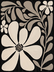 CTD329 - Cream Modern Floral II - 12x16