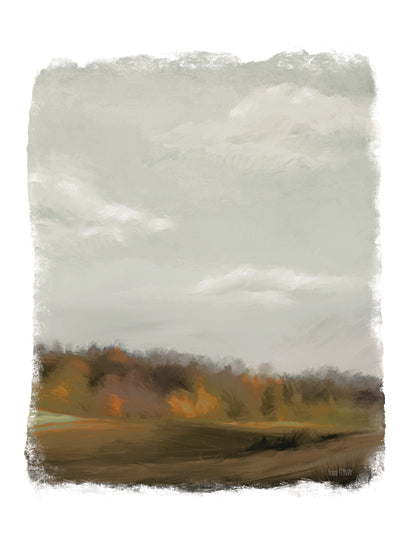 House Fenway FEN756 - FEN756 - Autumn's Last Glimmer   - 12x16 landscape, nature painting, cloudy sky, open field, fall trees, outdoor scenery, painterly, serene countryside from Penny Lane