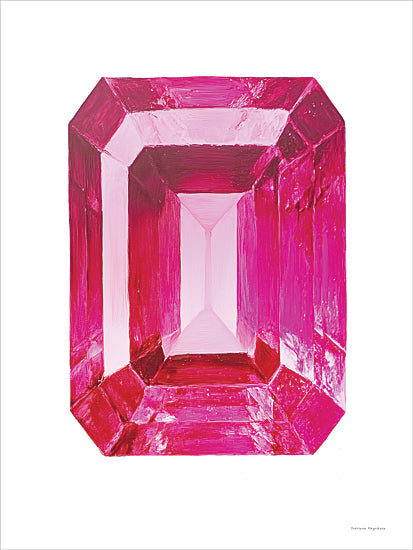 Svetlana Aleinikova SA107 - SA107 - Pink Prism - 12x16 pink ruby gem, faceted jewel, vibrant gemstone, watercolor illustration, bright color from Penny Lane