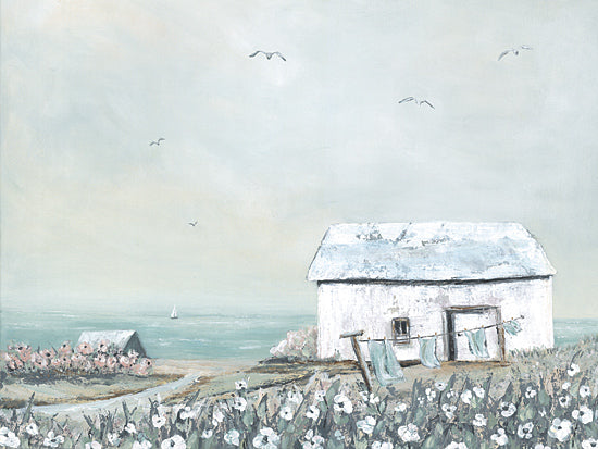 Soulspeak & Sawdust SAW182 - SAW182 - Laundry Day - 16x12 Beachside barn, sea breeze, pastel coastal scene, flowers and linens, tranquil atmosphere from Penny Lane