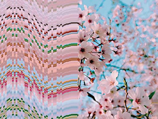 Seven Trees Design ST1191 - ST1191 - Petals in Parallel - 16x12 cherry blossoms, pixelated wave distortion, pastel tones, springtime flowers, surreal bloom, artistic manipulation, dreamy nature scene from Penny Lane