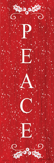 Annie LaPoint ALP2238A - ALP2238A - Peace - 12x36 Christmas, Holiday, Peace, Typography, Signs, Religious, Red & White, Winter, Holly from Penny Lane