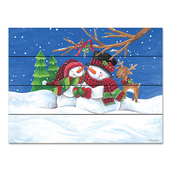 Diane Kater ART1281PAL - ART1281PAL - Snow Couple - 16x12 Snow Couple, Winter, Reindeer, Whimsical, Snowmen from Penny Lane