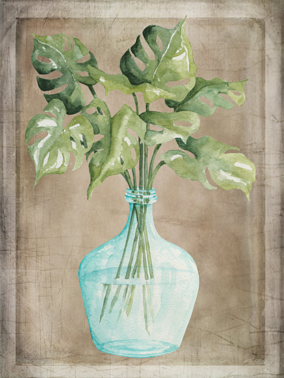 Cindy Jacobs CIN3482 - CIN3482 - Pretty Palms I - 12x16 Palm Leaves, Vase, Tropical, Coastal, Antique Frame, Decorative from Penny Lane