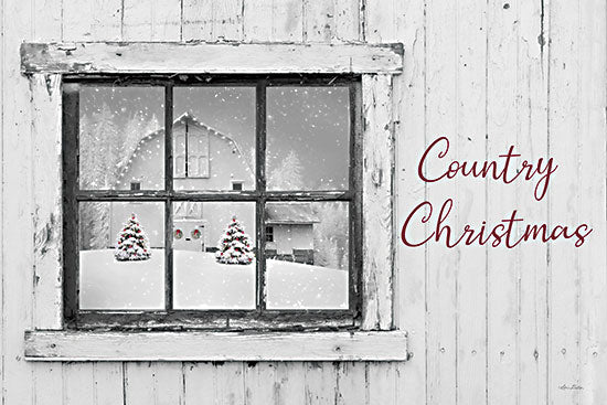 Lori Deiter LD3208 - LD3208 - Country Christmas Window - 18x12 Christmas, Holidays, Country Christmas, Typography, Signs, Textual Art, Window, Barn, Farm, Photography, Winter, Farmhouse/Country from Penny Lane