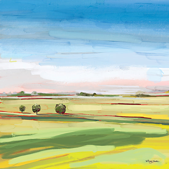 Molly Mattin MAT120 - MAT120 - Pink Summer Sky - 12x12 Landscape, Trees, Sky, Pink Summer Sky, Summer, Abstract from Penny Lane