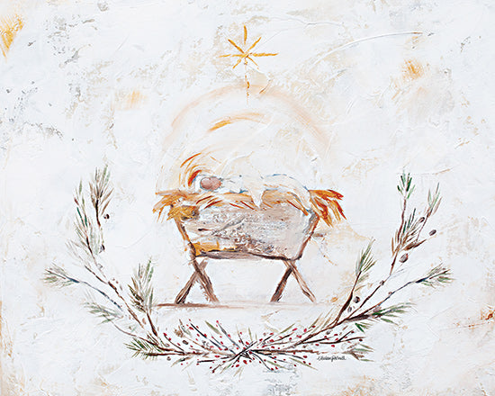 Mackenzie Kissell MKA107 - MKA107 - Away in a Manger - 16x12 Christmas, Holidays, Nativity, Baby Jesus, Religious, Star, Abstract, Winter from Penny Lane