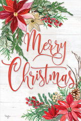 MOL2130 - Merry Christmas Poinsettias - 12x18