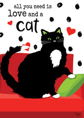 MOL1941 - All You Need is Love and a Cat - 12x16
