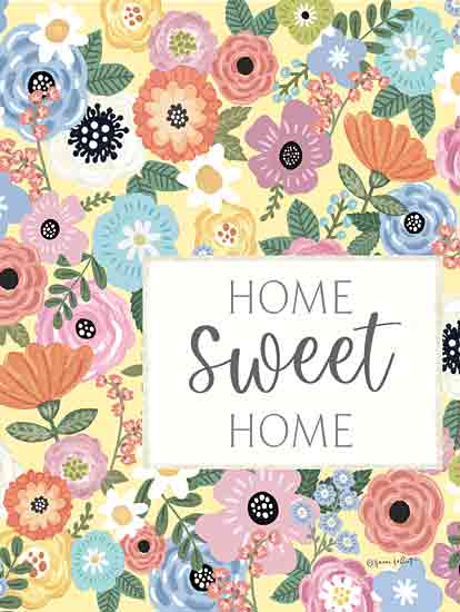 Annie LaPoint ALP2500 - ALP2500 - Home Sweet Home - 12x16 Inspirational, Home Sweet Home, Typography, Signs, Textual Art, Flowers, Folk Art Flowers from Penny Lane