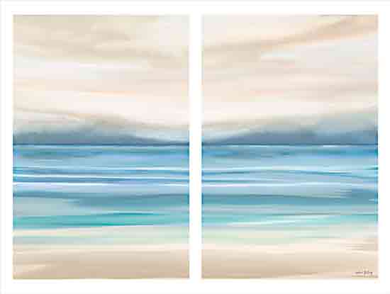 Amber Sterling AS154 - AS154 - Seascape Illusion - 16x12 Coastal, Landscape, Ocean, Beach, Seascape, Abstract, White Border from Penny Lane