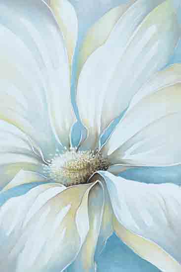 Cloverfield & Co. CC246 - CC246 - Blue Beauty - 12x18 Flower, White Flowers, Dahlia, Blooms, Petals, Blue & White from Penny Lane