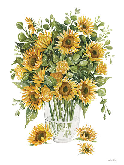 Cindy Jacobs CIN3650 - CIN3650 - Sunflowers & Roses - 12x16 Flowers, Yellow Flowers, Sunflowers, Roses, Bouquet, Greenery, Vase, Fall from Penny Lane