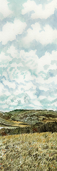 Cindy Jacobs CIN4182 - CIN4182 - Hillside Landscape II - 6x18 Landscape, Hills, Hillside, Trees, Sky, Clouds, Diptych from Penny Lane