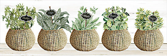 Cindy Jacobs CIN4327 - CIN4327 - Potted Herbs - 36x12 Still Life, Herbs, Potted Plants, Southwestern, Garden Tags, Different Types of Herbs from Penny Lane