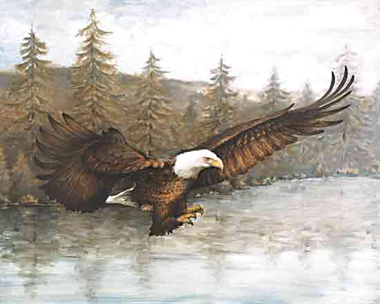 Dogwood Portfolio DOG266 - DOG266 - Eagle Landing - 16x12 Eagle, Eagle Landing, Landscape, Pond, Trees, Nature from Penny Lane