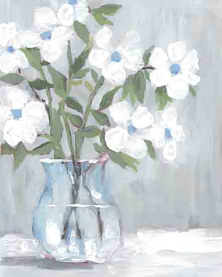 Dogwood Portfolio DOG287 - DOG287 - Beautiful Moment - 12x16 Flowers, White Flowers, Glass Vase, Blue & White, Abstract from Penny Lane