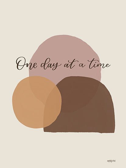Imperfect Dust DUST1125 - DUST1125 - One Day at a Time - 12x16 Inspirational, One Day at a Time, Typography, Signs, Textual Art, Clay Colors, Shapes from Penny Lane