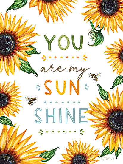 Elizabeth Tyndall ET284 - ET284 - You are My Sunshine - 12x16 Fall, Sunflowers, Flowers, Fall Flowers, Inspirational, You are My Sunshine, Typography, Signs, Textual Art, Bees from Penny Lane