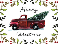 ET338 - Merry Christmas Truck with Christmas Tree - 16x12