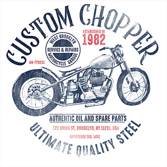 JG Studios JGS570 - JGS570 - Custom Chopper - 12x12 Motorcycle, Advertisement, Custom Chopper, Ultimate Quality Steel, Typography, Signs, Textual Art, Masculine from Penny Lane