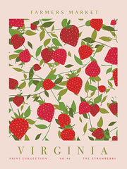 KAM923 - Farmers Market Strawberry Poster - 12x16
