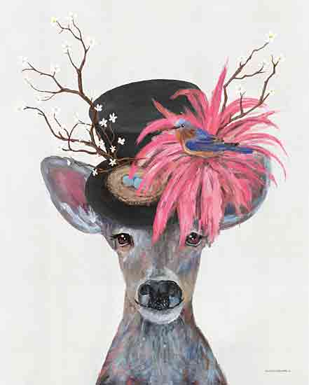 Kamdon Kreations KAM957 - KAM957 - Deer, That Hat is Amazing - 12x16 Whimsical, Deer, Hat, Pink Flowers, Bird, Bird's Nest, Twigs from Penny Lane