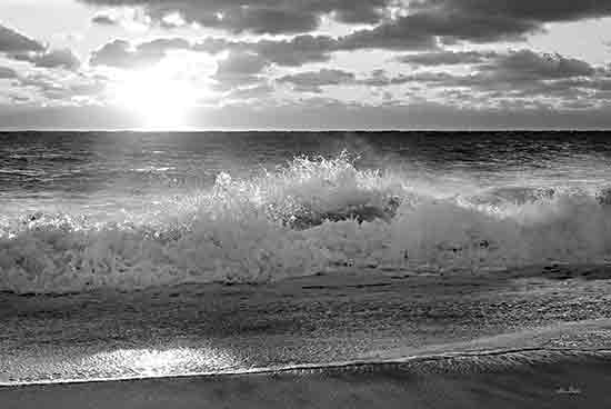 Lori Deiter LD3278 - LD3278 - Crashing Waves I - 18x12 Photography, Coastal, Ocean, Waves, Crashing Waves, Landscape, Black & White, Beach, Sun from Penny Lane