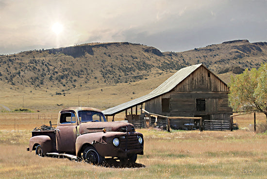 Lori Deiter LD3492 - LD3492 - Way Out West - 18x12 Photography, Farm, Barn,, Out West, Mountains, Landscape, Truck, Rusty Truck from Penny Lane