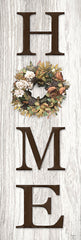 LD3666 - Home Fall Wreath II Sign  - 12x36