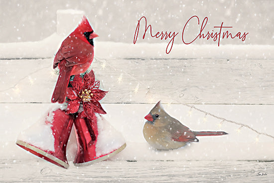 Lori Deiter LD3760 - LD3760 - Holiday Greeters - 18x12 Christmas, Holiday, Photography, Birds, Cardinals, Male and Female Cardinals, Winter, Snow, Snow Boots, Poinsettia, Merry Christmas, Typography, Signs, Textual Art from Penny Lane