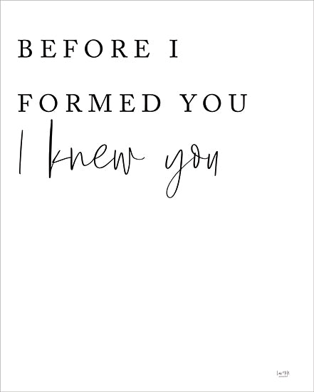 Lux + Me Designs LUX960 - LUX960 - I Knew You Set 1 of 2 - 12x16 Religious, Before I Formed You I Knew You, Typography, Signs, Textual Art, Diptych, White Background from Penny Lane