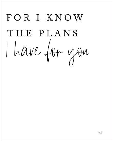 Lux + Me Designs LUX962 - LUX962 - Plans Set 1 of 2 - 12x16 Religious, For I Know the Plans I Have for You, Typography, Signs, Textual Art, Diptych, White Background from Penny Lane