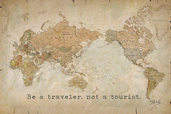 MAZ5929 - Be a Traveler, Not a Tourist - 18x12