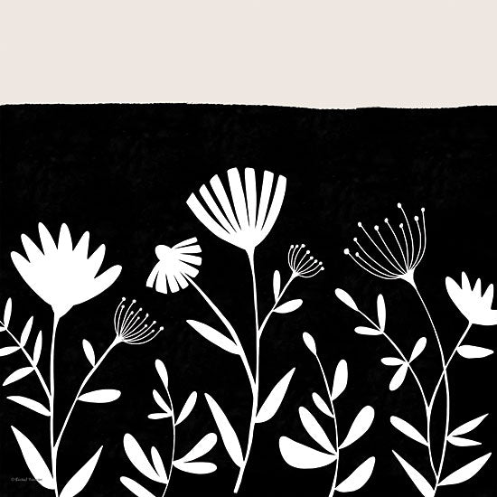 Rachel Nieman RN637 - RN637 - Mod Wildflowers 2 - 12x12 Abstract, Flowers, Wildflowers, Modern, Contemporary, Black & White  from Penny Lane