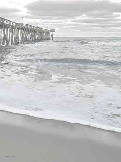 Stellar Design Studio SDS1401 - SDS1401 - Coastal Gray Day II - 12x16 Coastal, Landscape, Ocean Waves, Sand, Dock, Clouds, Gray from Penny Lane