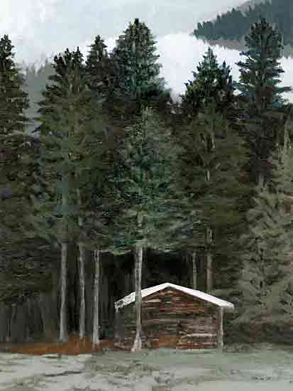 Stellar Design Studio SDS1413 - SDS1413 - The Old Cabin - 12x16 Lodge, Log Cabin, Landscape, Trees, Pine Trees from Penny Lane