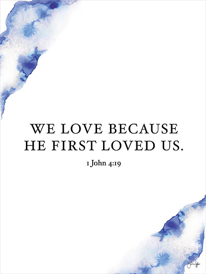 Yass Naffas Designs YND432 - YND432 - First Loved Us I - 12x16 Religious, We Love Because He First Loved Us, 1 John, Bible Verse, Typography, Signs, Textual Art, Crystals from Penny Lane