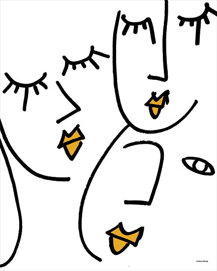 Yass Naffas Designs YND464 - YND464 - Acceptance - 12x16 Abstract, Contemporary, Woman's Faces, Three Faces, Eyes, Nose, Lips, Acceptance from Penny Lane