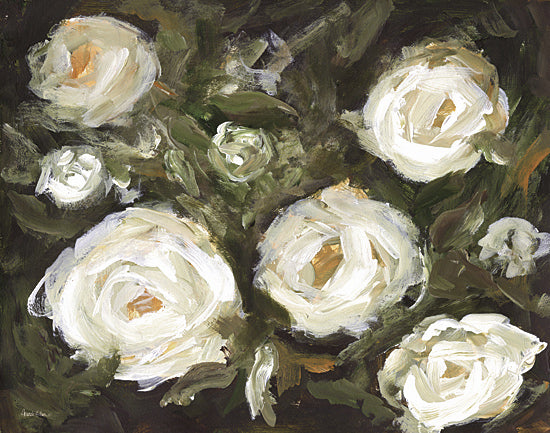 Amanda Hilburn AH248 - AH248 - Peaceful Dreams - 16x12 white roses close-up, expressive brush strokes, floral detail from Penny Lane