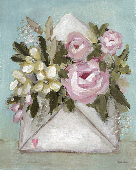 Amanda Hilburn AH256 - AH256 - Love Letter I - 12x16 envelope with flowers, love letter, romantic floral art from Penny Lane