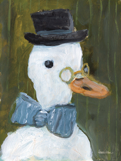 Amanda Hilburn AH280 - AH280 - Lord Benny - 12x16 duck portrait, top hat, monocle, humorous animal art, dressed bird, whimsical character painting from Penny Lane