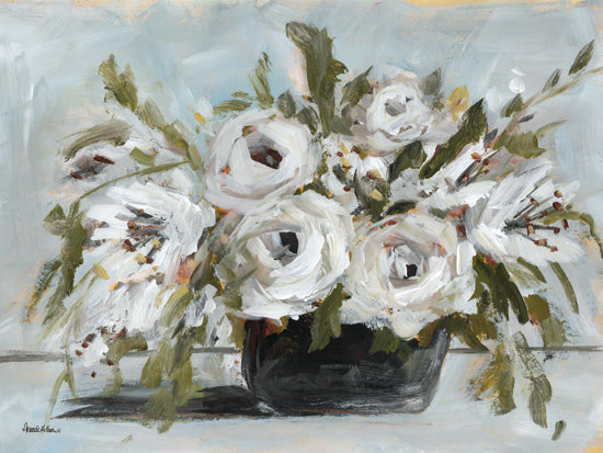 Amanda Hilburn AH283 - AH283 - Pure Elegance - 16x12 botanical, still life, floral, greenery, vase, painting, abstract flowers, painterly, contemporary, oil painting, neutral from Penny Lane