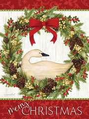 ALP2845 - Merry Christmas Goose Wreath - 12x16