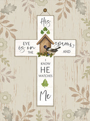 ALP2852 - His Eye is on the Sparrow Cross - 12x16