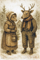 ANT187 - Deer Folk - 12x18