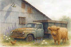 ANT228 - Fluffy Highland on the Farm - 18x12