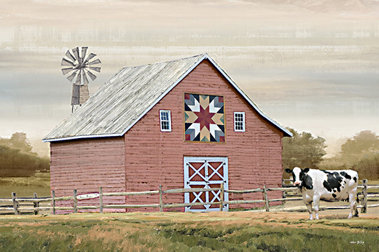 Amber Sterling AS320 - AS320 - This Old Barn - 18x12 Farm, Barn, Quilt Block, Landscape, Cow, Fence, Windmill, Trees, Country from Penny Lane